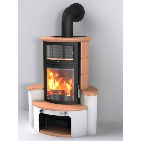 Печь 63 GT ECOplus, deco-cotto 351, черная рамка (Hark)